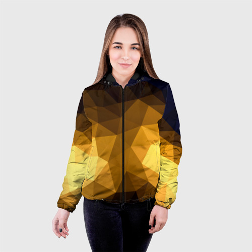 Женская куртка 3D Абстракция, цвет черный - фото 3