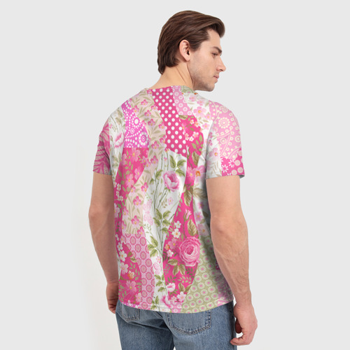 Мужская футболка 3D Узор на ткани, цвет 3D печать - фото 4