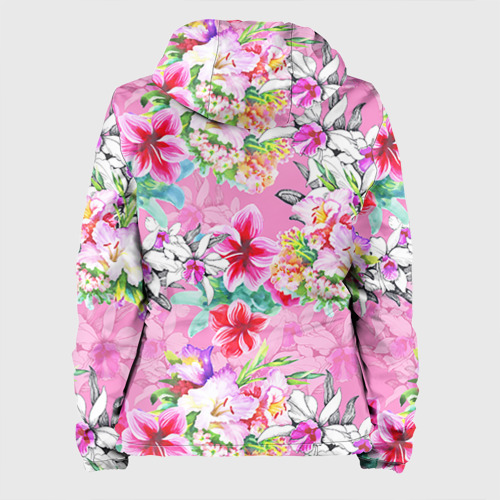 Женская куртка 3D Цветы розовые, цвет белый - фото 2