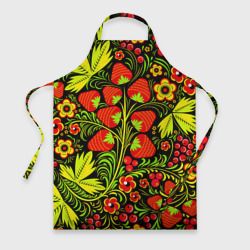 Фартук 3D Роспись Хохлома с клубникой-земляникой
