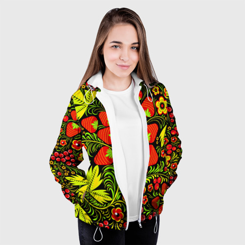 Женская куртка 3D Роспись Хохлома - фото 4