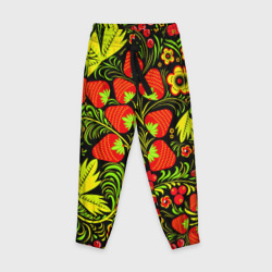 Детские брюки 3D Роспись Хохлома с клубникой-земляникой