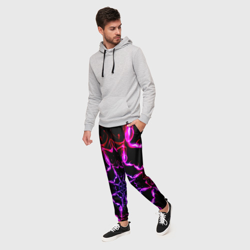 Мужские брюки 3D Паутина, цвет 3D печать - фото 3