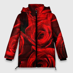 Женская зимняя куртка Oversize Розы