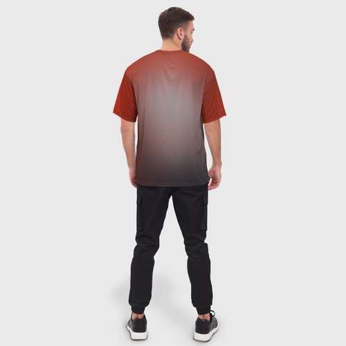 Мужская футболка oversize 3D Red, цвет 3D печать - фото 4
