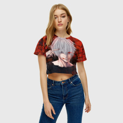 Женская футболка Crop-top 3D Red - фото 2