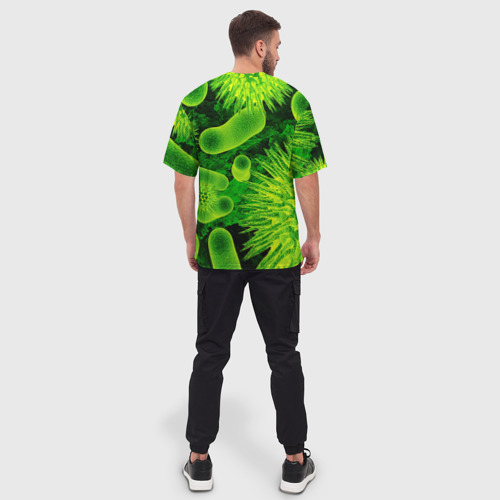 Мужская футболка oversize 3D Вирус, цвет 3D печать - фото 4