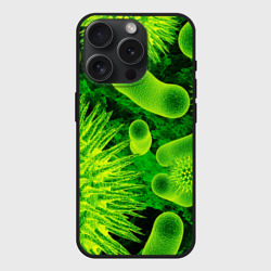Чехол силиконовый для Apple iPhone 15 Pro матовый Вирус
