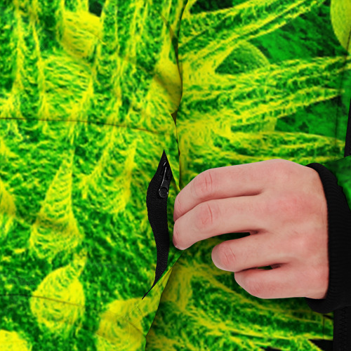 Мужская зимняя куртка 3D с принтом Вирус, вид сбоку #3
