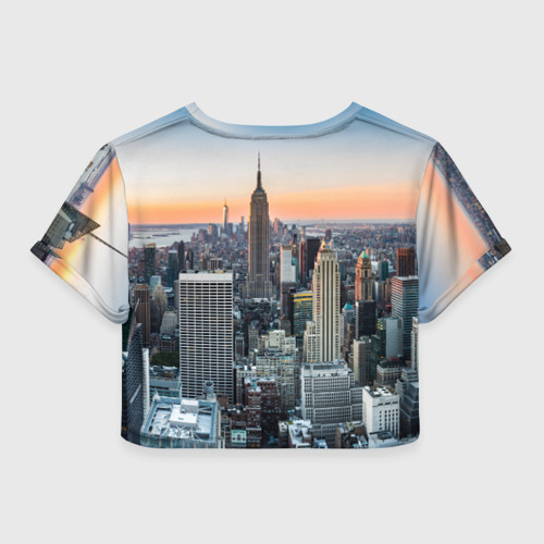 Женская футболка Crop-top 3D Америка, цвет 3D печать - фото 2