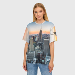 Женская футболка oversize 3D Америка - фото 2