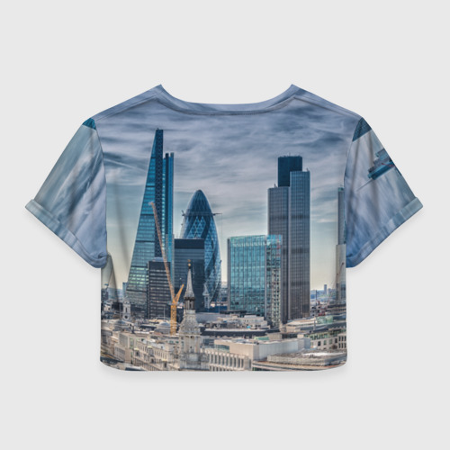 Женская футболка Crop-top 3D London, цвет 3D печать - фото 2