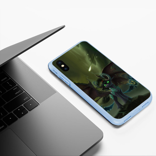 Чехол для iPhone XS Max матовый Иллидан Пони, цвет голубой - фото 5
