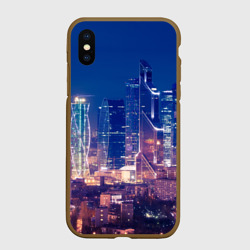 Чехол для iPhone XS Max матовый Ночная Москва