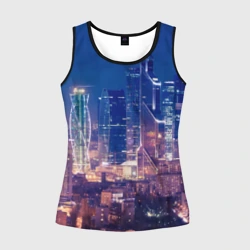 Женская майка 3D Ночная Москва