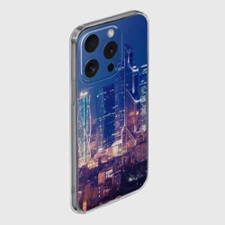 Чехол для iPhone 15 Pro силиконовый с защитой камеры Ночная Москва - фото 2