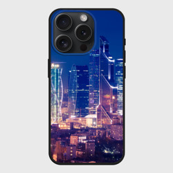 Чехол силиконовый для Apple iPhone 15 Pro матовый Ночная Москва