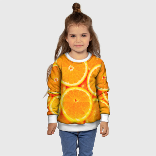 Детский свитшот 3D Апельсины, цвет 3D печать - фото 7