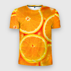 Мужская футболка 3D Slim Апельсины