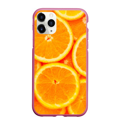 Чехол для iPhone 11 Pro Max матовый Апельсины