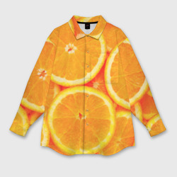 Мужская рубашка oversize 3D Апельсины