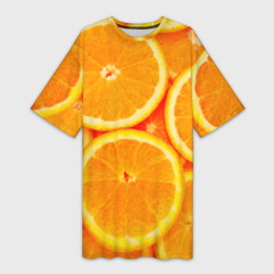 Платье-футболка 3D Апельсины