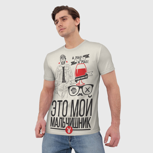 Мужская футболка 3D Мой мальчишник, цвет 3D печать - фото 3