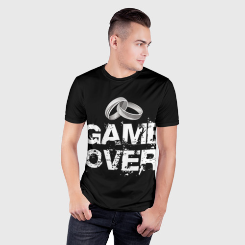 Мужская футболка 3D Slim Game over, цвет 3D печать - фото 3