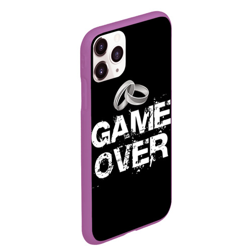 Чехол для iPhone 11 Pro Max матовый Game over, цвет фиолетовый - фото 3