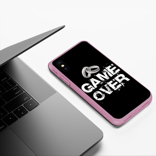 Чехол для iPhone XS Max матовый Game over, цвет розовый - фото 5