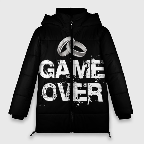 Женская зимняя куртка Oversize Game over, цвет черный