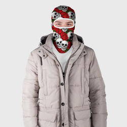 Балаклава 3D Черепа в розах - фото 2