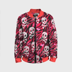 Детский бомбер 3D Камуфляж с черепками