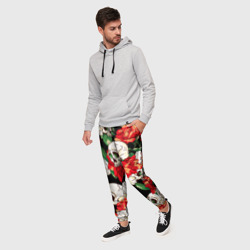 Мужские брюки 3D Черепки и розы - фото 2