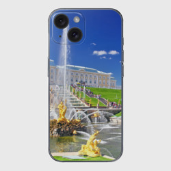 Чехол для iPhone 15 силиконовый с защитой камеры Петергоф