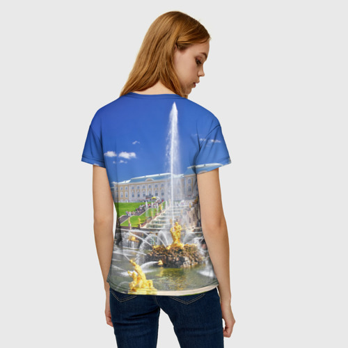 Женская футболка 3D Петергоф, цвет 3D печать - фото 4
