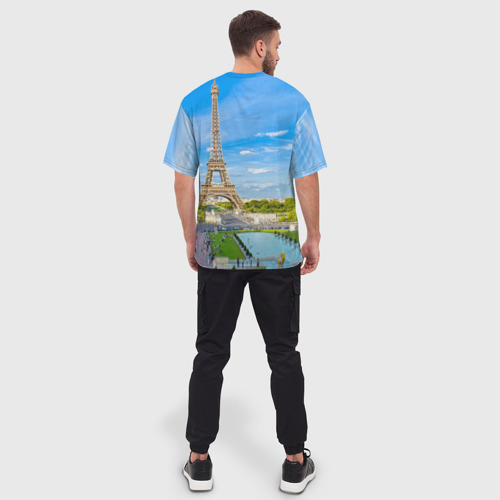 Мужская футболка oversize 3D Париж, цвет 3D печать - фото 4
