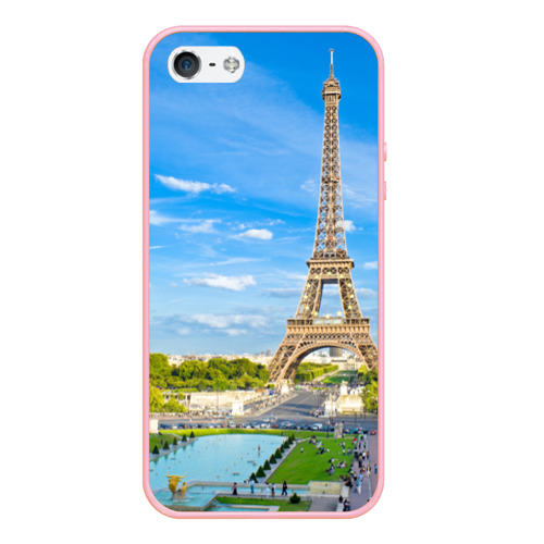 Чехол для iPhone 5/5S матовый Париж, цвет баблгам