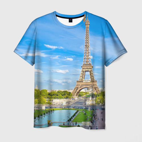 Мужская футболка 3D Париж, цвет 3D печать