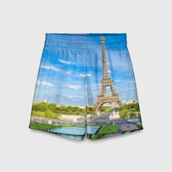 Детские спортивные шорты 3D Париж