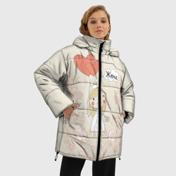Женская зимняя куртка Oversize Жена с шариками - фото 2