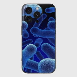 Чехол для iPhone 16 Pro силиконовый с защитой камеры Молекула