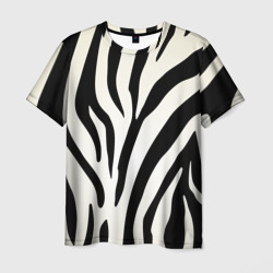 Мужская футболка 3D Раскрас зебры