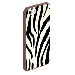 Чехол для iPhone 5/5S матовый Раскрас зебры - фото 2