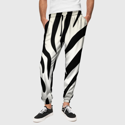 Мужские брюки 3D Раскрас зебры, цвет 3D печать - фото 4