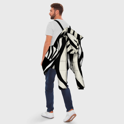 Мужская зимняя куртка 3D Раскрас зебры, цвет черный - фото 5