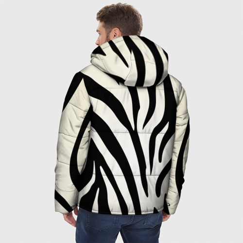 Мужская зимняя куртка 3D Раскрас зебры, цвет черный - фото 4