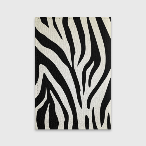 Обложка для паспорта матовая кожа Раскрас зебры, цвет черный - фото 2