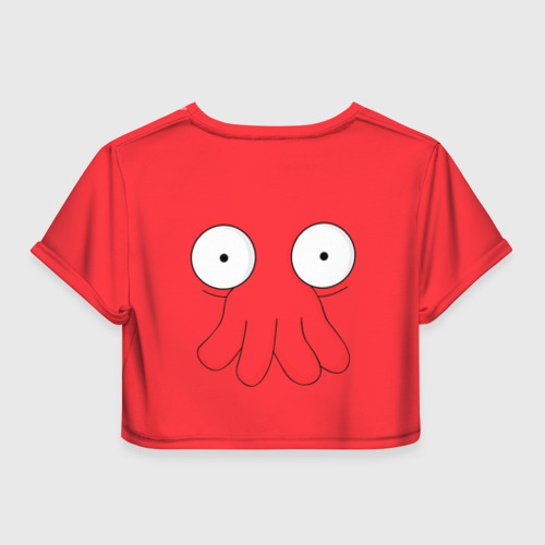 Женская футболка Crop-top 3D Zoidberg, цвет 3D печать - фото 2