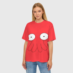 Женская футболка oversize 3D Zoidberg - фото 2